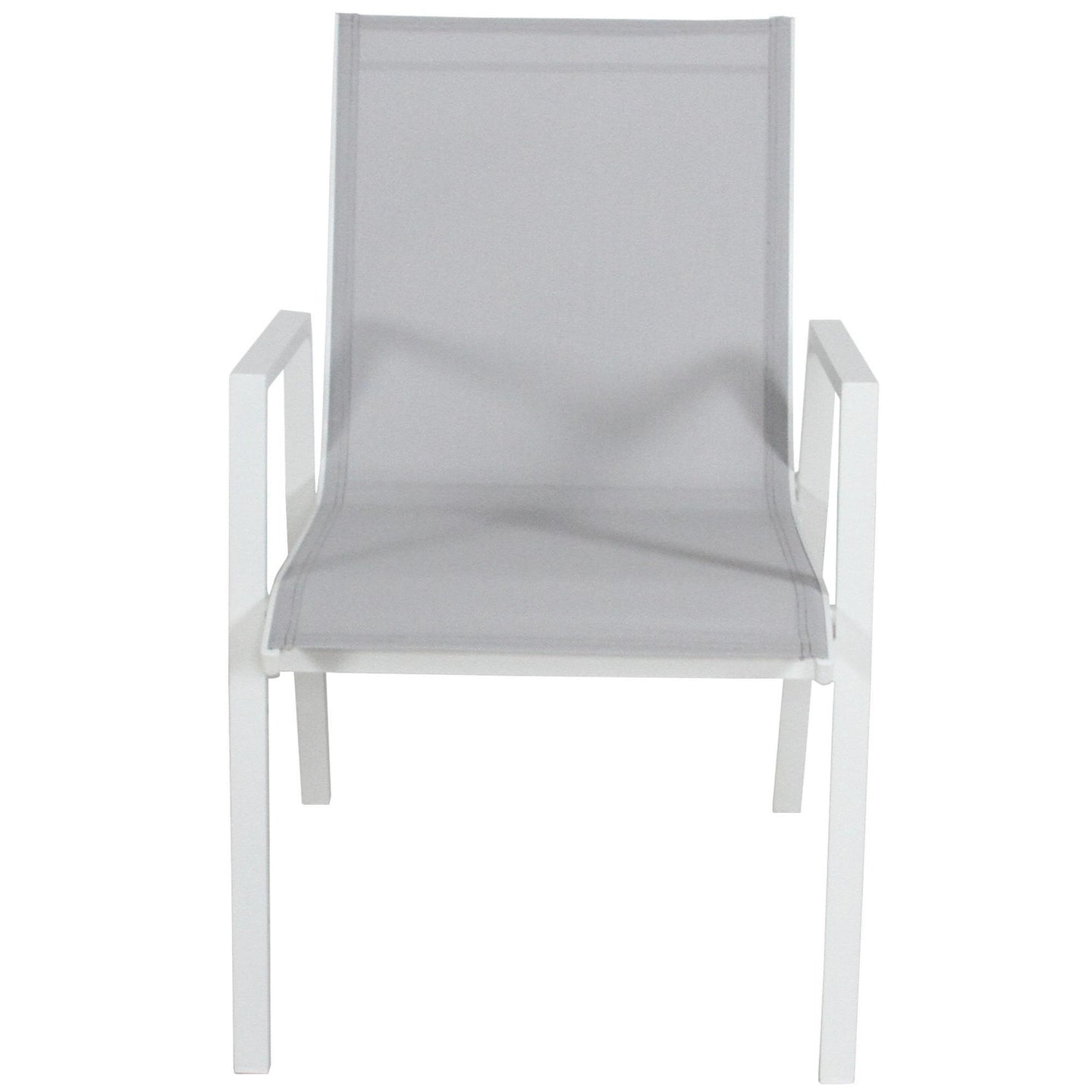 Buy Iberia 8pc Set Aluminium Outdoor Dining Table Chair White discounted | Products On Sale Australia