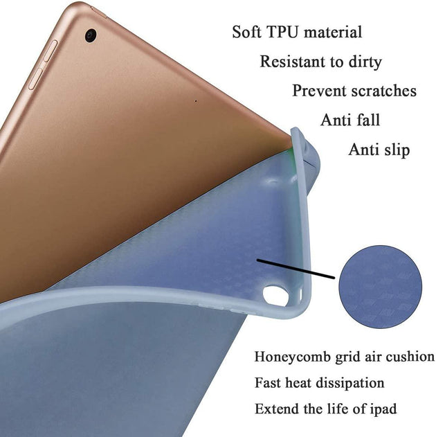 Buy IPad 10.2 2019 7th Pencil Holder Slim Smart TPU Soft Case Lavender Color discounted | Products On Sale Australia
