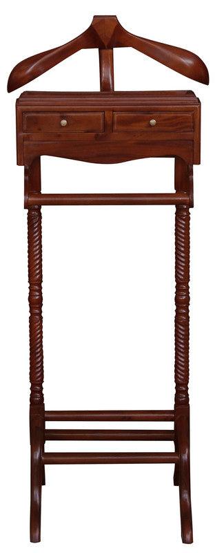 Buy Jepara 2 Drawer Carved Valet (Mahogany) discounted | Products On Sale Australia