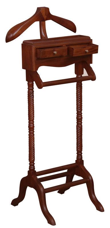 Buy Jepara 2 Drawer Carved Valet (Mahogany) discounted | Products On Sale Australia