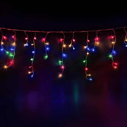 Buy Jingle Jollys 12.5M Solar Christmas Lights Icicle String Light Multi Colour discounted | Products On Sale Australia