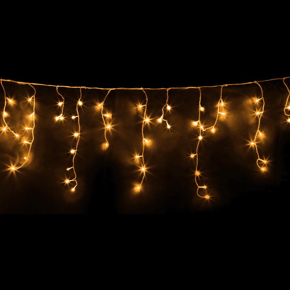 Buy Jingle Jollys 12.5M Solar Christmas Lights Icicle String Light Warm White discounted | Products On Sale Australia