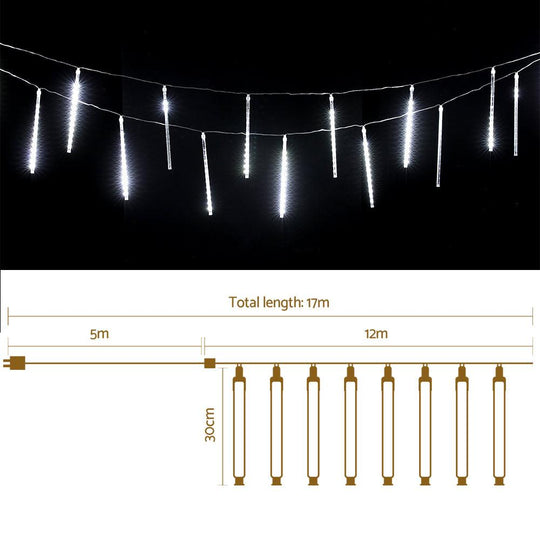 Buy Jingle Jollys 12M Christmas Lights Shower Light 960 LED Falling Metor discounted | Products On Sale Australia