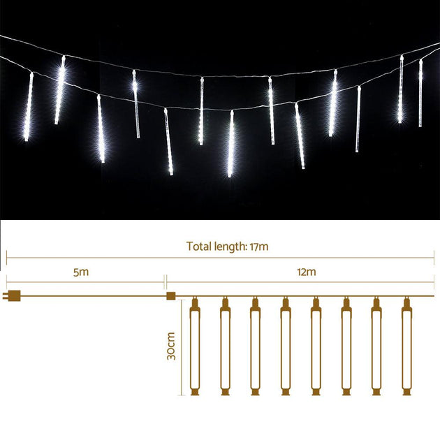 Buy Jingle Jollys 12M Christmas Lights Shower Light 960 LED Falling Metor discounted | Products On Sale Australia