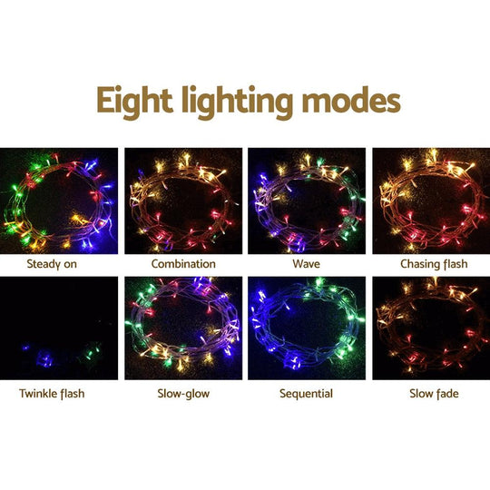 Buy Jingle Jollys 20M Christmas Lights Icicle Light 800 LED Multi-coloured discounted | Products On Sale Australia