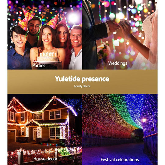 Buy Jingle Jollys 50M Christmas Lights String Light 500 LED Colourful discounted | Products On Sale Australia