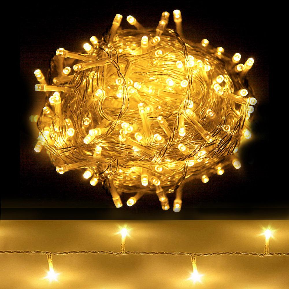 Buy Jingle Jollys 50M Christmas Lights String Light 500 LED Warm White discounted | Products On Sale Australia