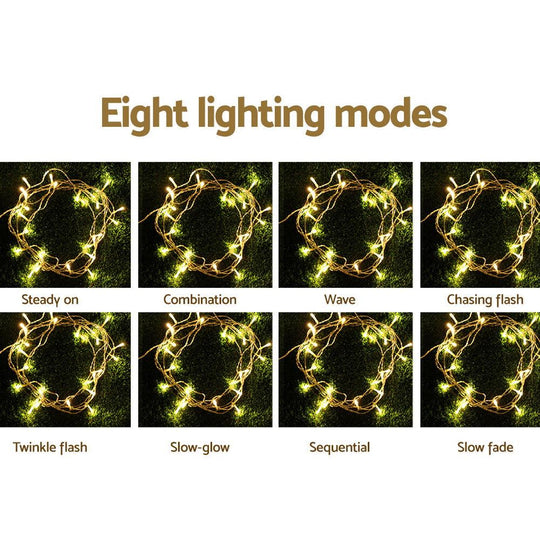 Buy Jingle Jollys 50M Christmas Lights String Light 500 LED Warm White discounted | Products On Sale Australia