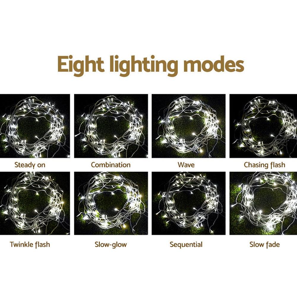 Buy Jingle Jollys 6X3M Christmas Lights Curtain Light Cool White 600 LED discounted | Products On Sale Australia