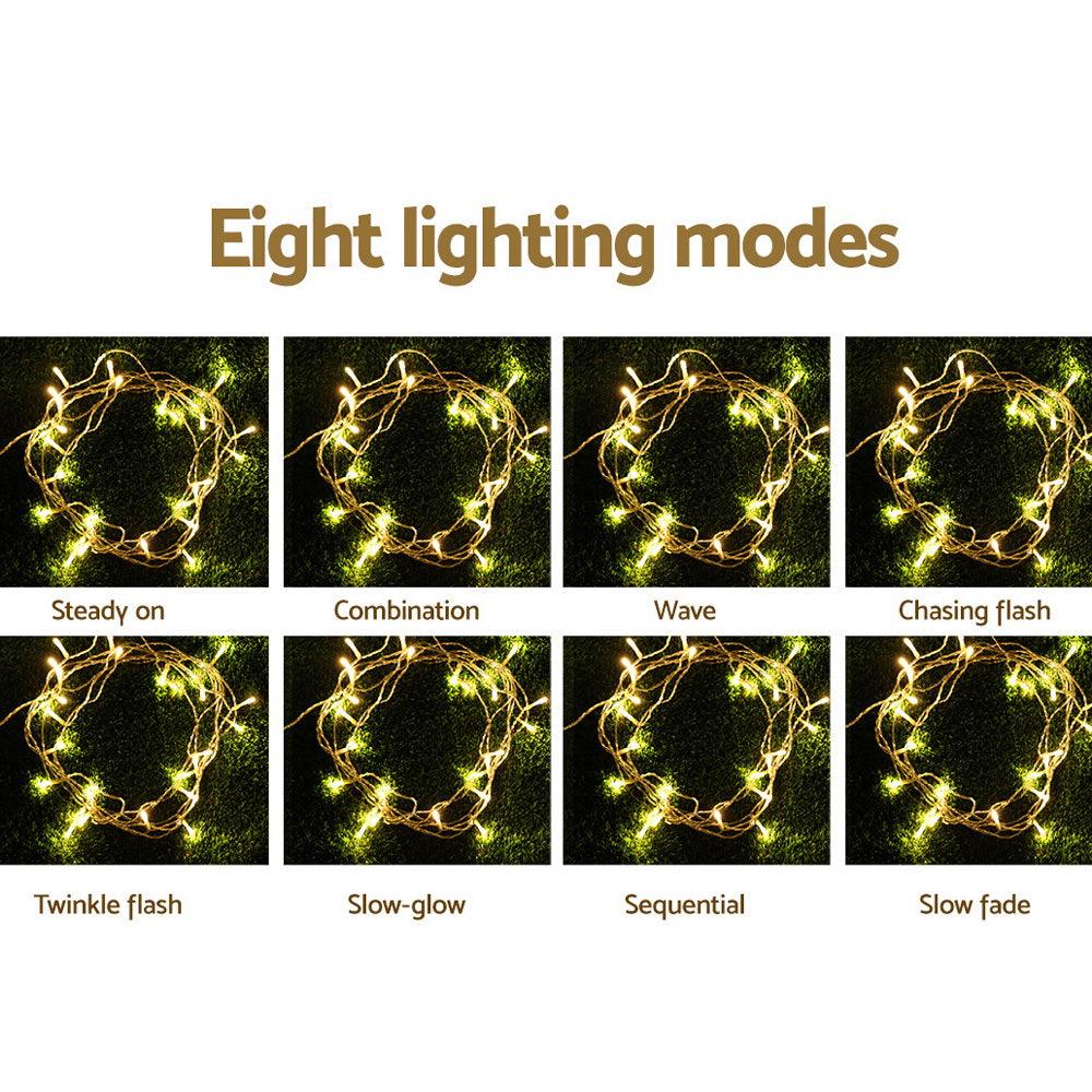 Buy Jingle Jollys 6X3M Christmas Lights Curtain Light Warm White 600 LED discounted | Products On Sale Australia