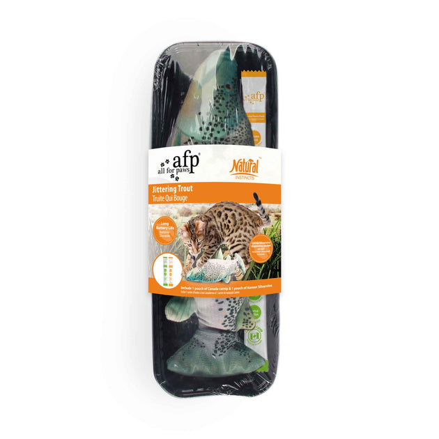 Buy Jittering Trout Cat Toy - Flopping Dancing Fish + Catnip Silvervine Electric USB discounted | Products On Sale Australia