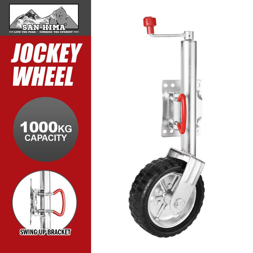 Buy Jockey Wheel 10" Inch Swing Up Rubber Wheel 1000kg Caravan Boat Trailer discounted | Products On Sale Australia