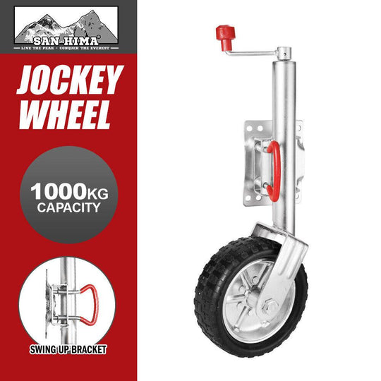 Buy Jockey Wheel 10" Inch Swing Up Rubber Wheel 1000kg Caravan Boat Trailer discounted | Products On Sale Australia