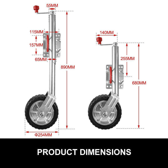 Buy Jockey Wheel 10" Inch Swing Up Rubber Wheel 1000kg Caravan Boat Trailer discounted | Products On Sale Australia