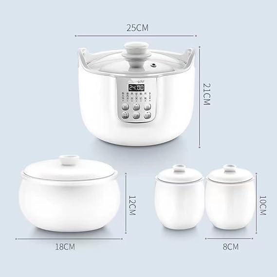 Buy Joyoung White Porclain Slow Cooker 1.8L with 3 Ceramic Inner Containers discounted | Products On Sale Australia