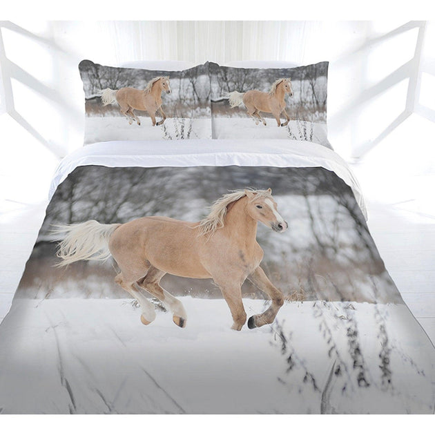 Buy Just Home Winter Gallop Quilt Cover Set Double discounted | Products On Sale Australia