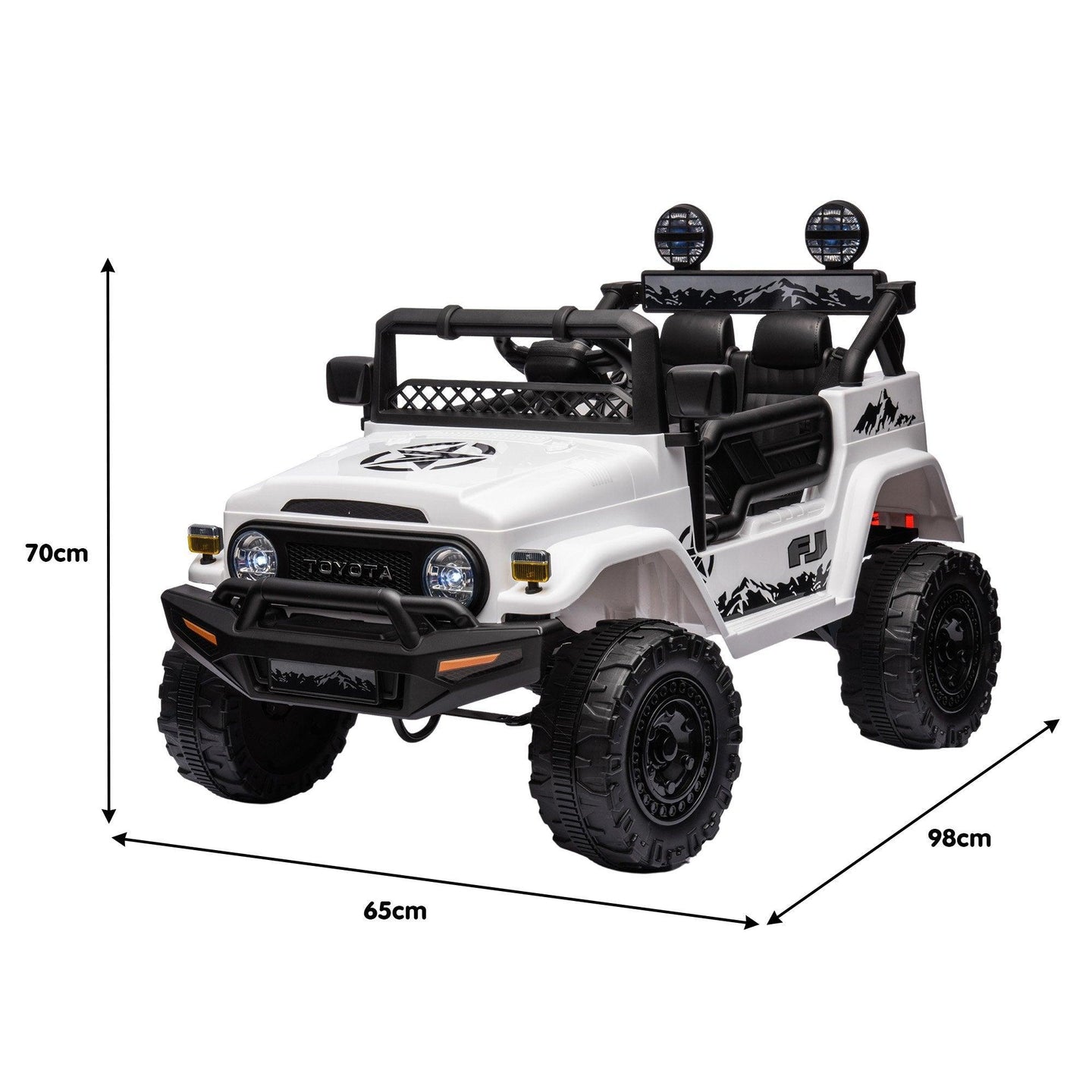 Buy Kahuna Authorized Toyota Electric Kids Ride-on Car Fj Cruiser - White discounted | Products On Sale Australia