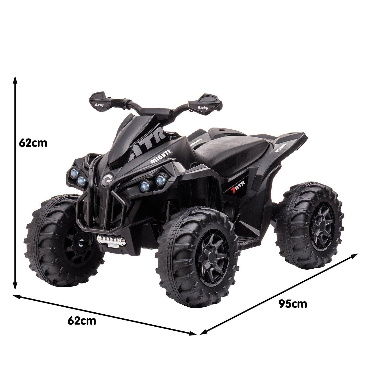 Buy Kahuna GTS99 Kids Electric Ride On Quad Bike Toy ATV 50W - Black discounted | Products On Sale Australia