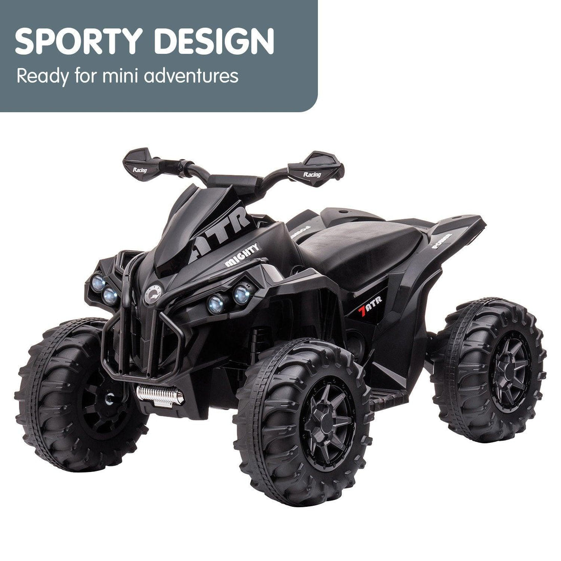 Buy Kahuna GTS99 Kids Electric Ride On Quad Bike Toy ATV 50W - Black discounted | Products On Sale Australia