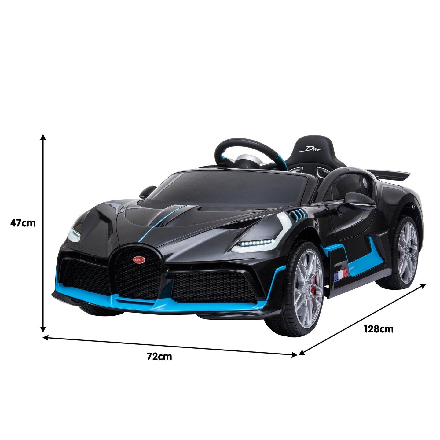 Buy Kahuna Licensed Bugatti Divo Kids Electric Ride On Car - Black discounted | Products On Sale Australia