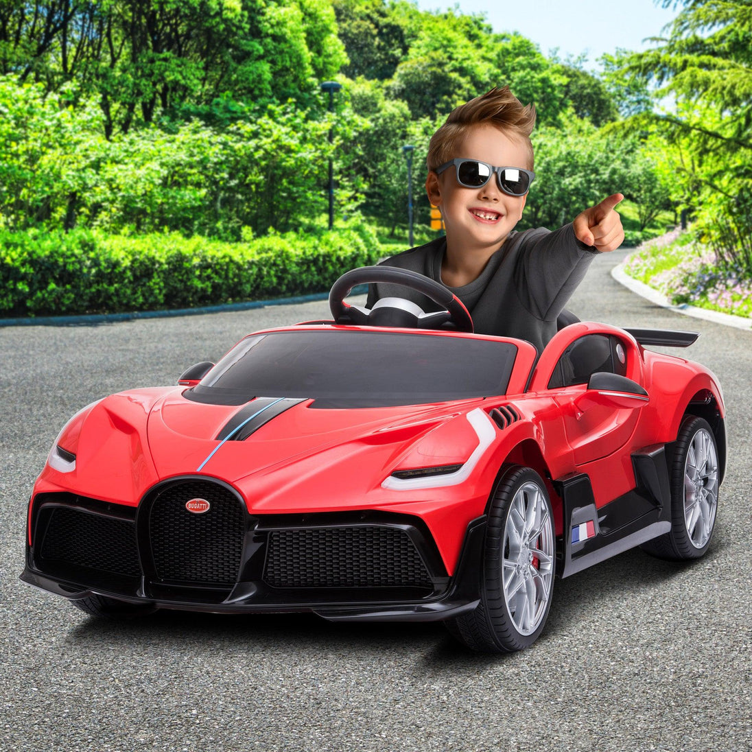 Buy Kahuna Licensed Bugatti Divo Kids Electric Ride On Car - Red discounted | Products On Sale Australia