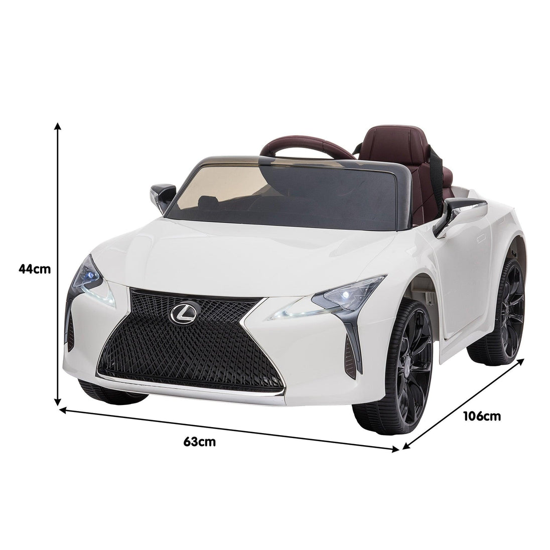 Buy Kahuna Licensed Lexus Lc 500 Kids Electric Ride On Car - White discounted | Products On Sale Australia