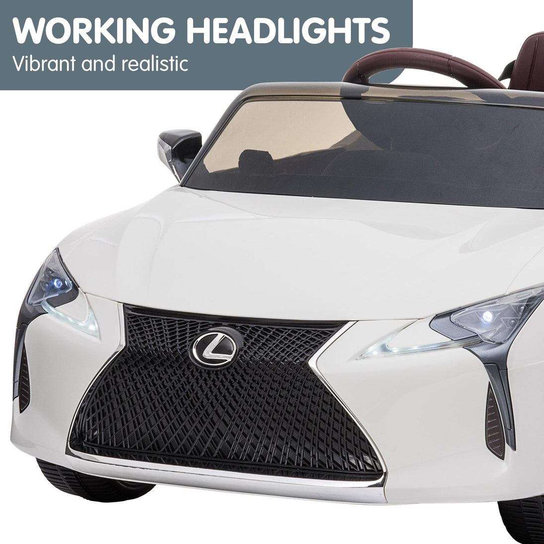 Buy Kahuna Licensed Lexus Lc 500 Kids Electric Ride On Car - White discounted | Products On Sale Australia