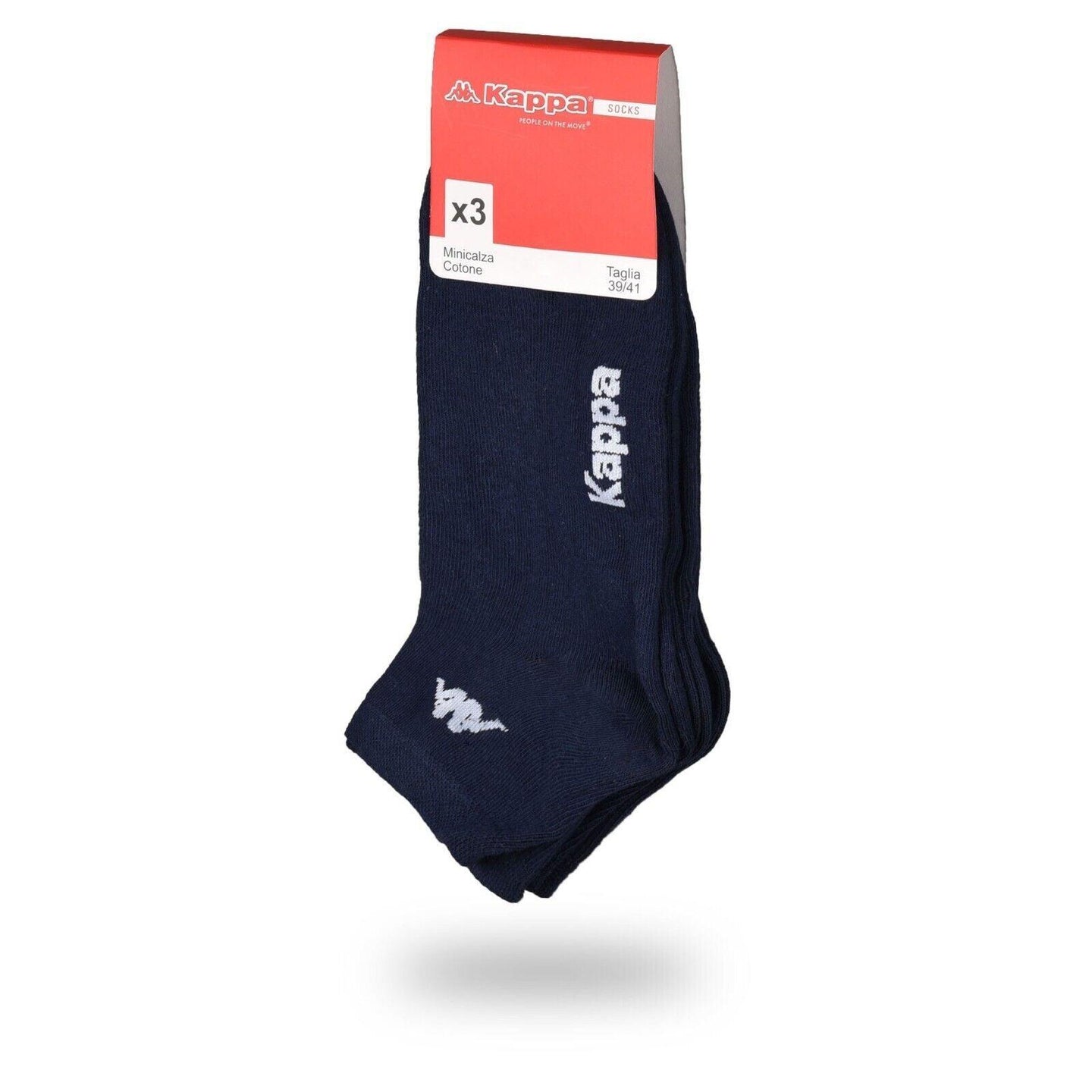 Buy Kappa Mens Ankle Socks - Navy - 1 Pack of 3 - EU 39-41 discounted | Products On Sale Australia