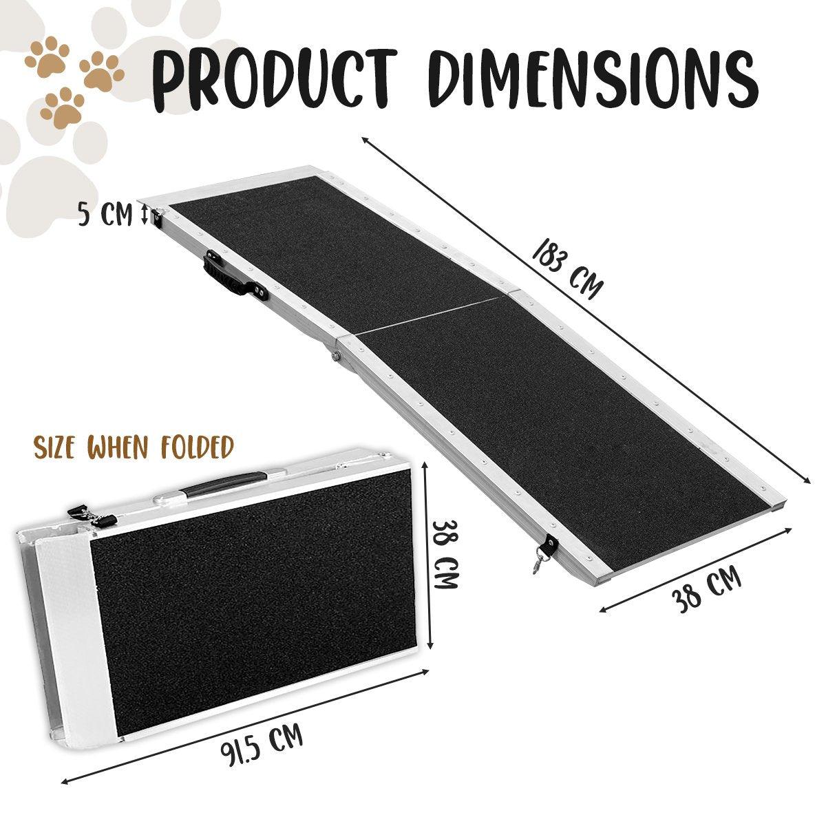 Buy Kartrite Foldable Aluminium Dog Ramp - 183 x 38cm discounted | Products On Sale Australia