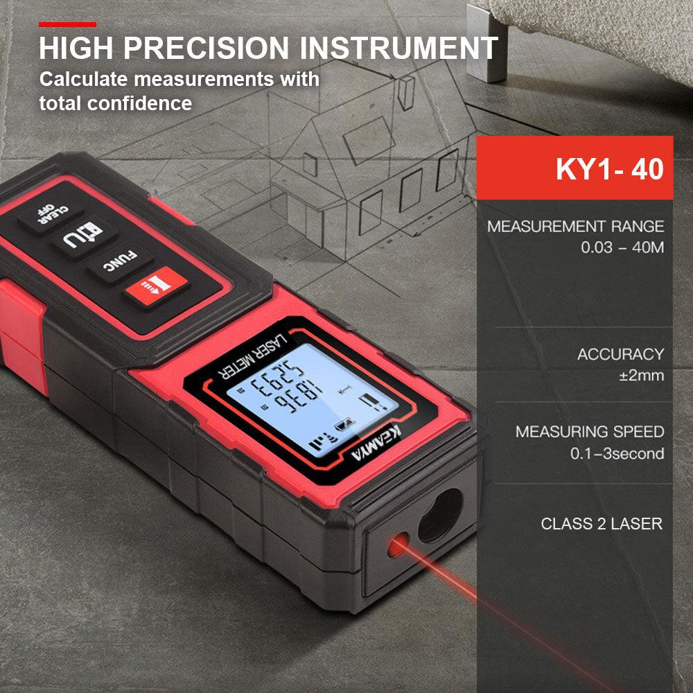 Buy KEAMYA 40m Laser Distance Measurer Meter Range Finder Area Volume Digital discounted | Products On Sale Australia