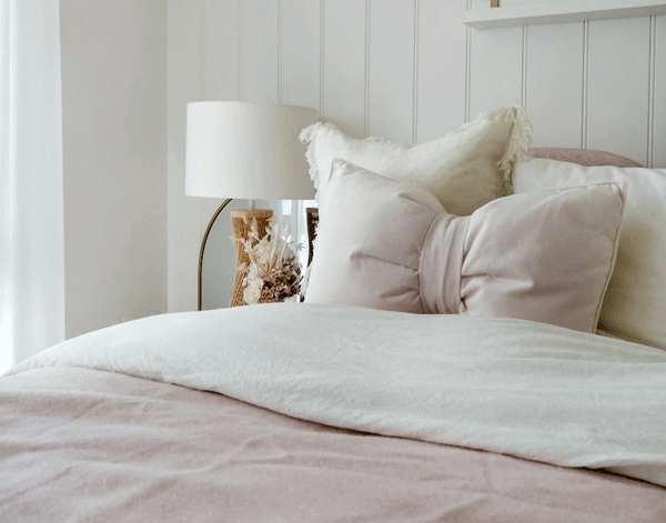 Buy Kensington Throw - 10% Cashmere/ 90% Super Fine Merino Wool - Blush discounted | Products On Sale Australia