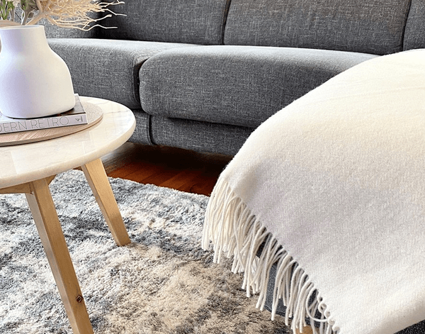 Buy Kensington Throw - 10% Cashmere/ 90% Super Fine Merino Wool - Ivory discounted | Products On Sale Australia