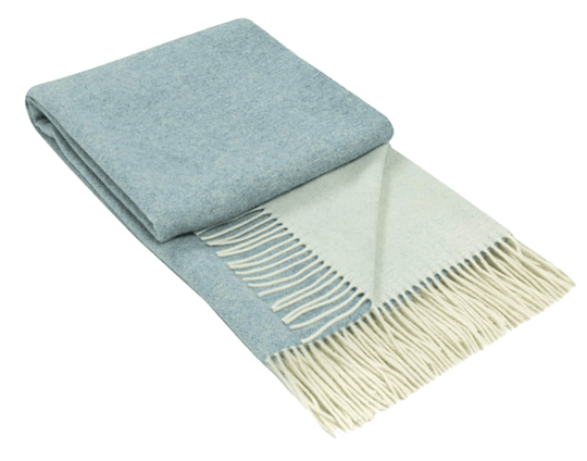 Buy Kensington Throw - 10% Cashmere/ 90% Super Fine Merino Wool - Light Blue discounted | Products On Sale Australia