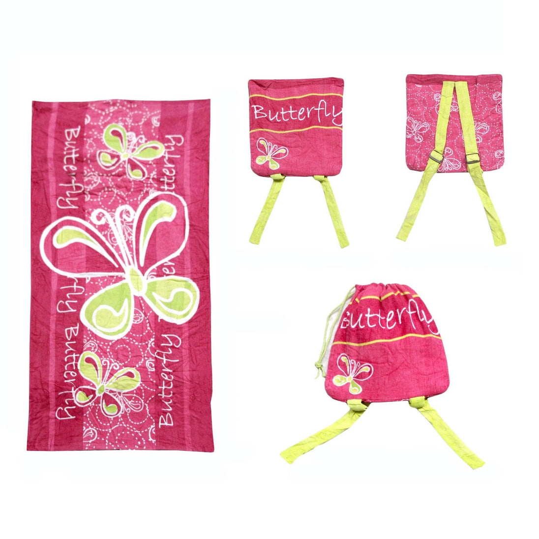 Buy Kids Beach Towel N Bag Butterfly discounted | Products On Sale Australia