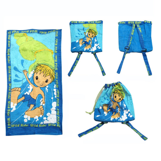 Buy Kids Beach Towel N Bag Wild Ride discounted | Products On Sale Australia