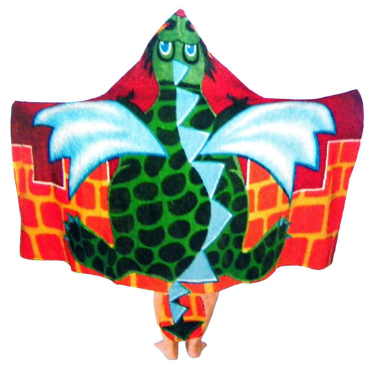 Buy Kids Cotton Velour Beach Cape Dragon discounted | Products On Sale Australia