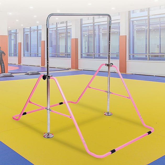Buy Kids Gymnastics Bars Training Horizontal Bar Monkey Kip Bar Pink | Products On Sale Australia