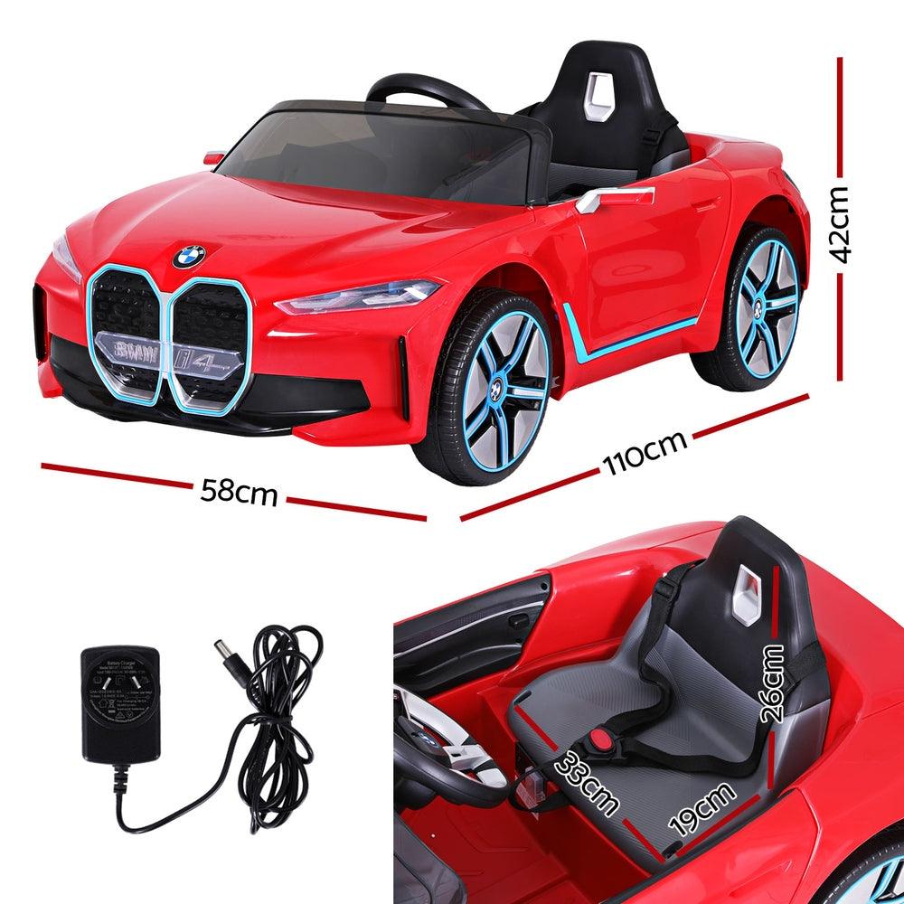 Buy Kids Ride On Car BMW Licensed I4 Sports Remote Control Electric Toys 12V Red discounted | Products On Sale Australia