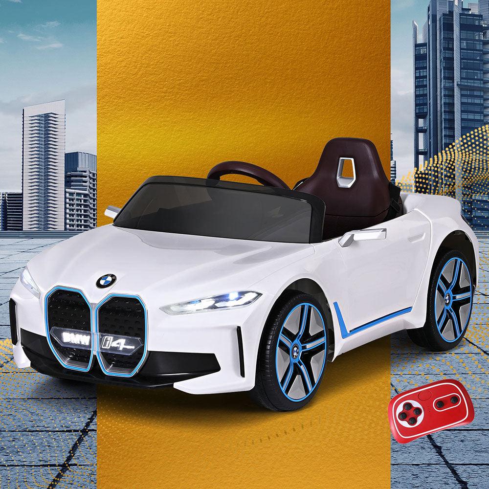 Buy Kids Ride On Car BMW Licensed I4 Sports Remote Control Electric Toys 12V White discounted | Products On Sale Australia