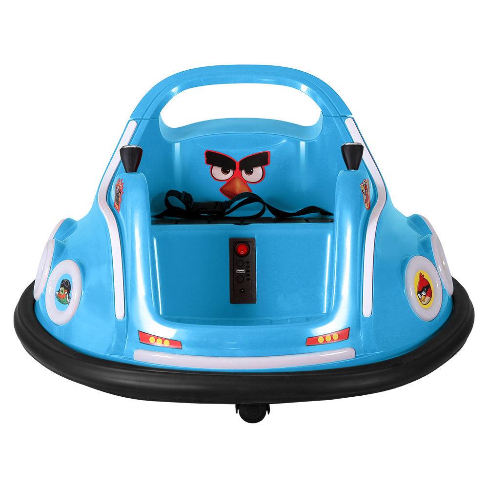 Buy Kids Ride On Car Bumper Electric Toys Cars Light Remote Angry Birds Sticker Blue discounted | Products On Sale Australia