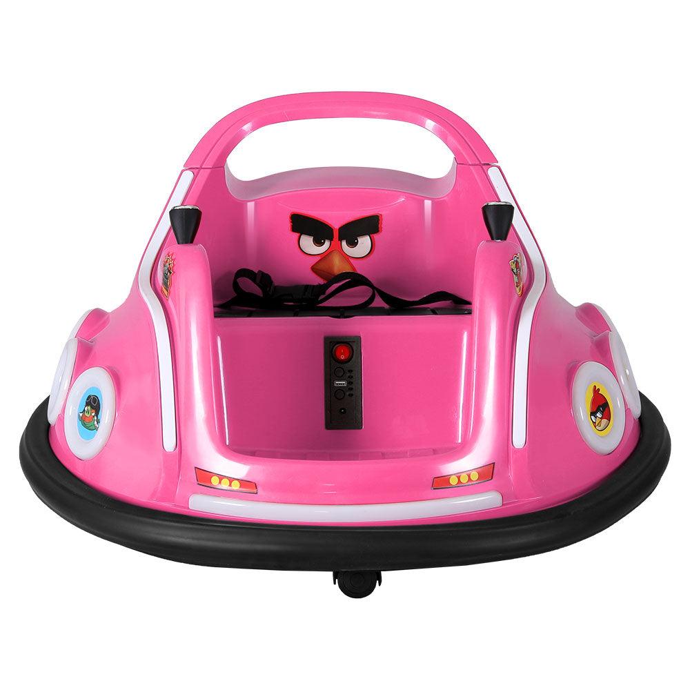 Buy Kids Ride On Car Bumper Electric Toys Cars Light Remote Angry Birds Sticker Pink discounted | Products On Sale Australia