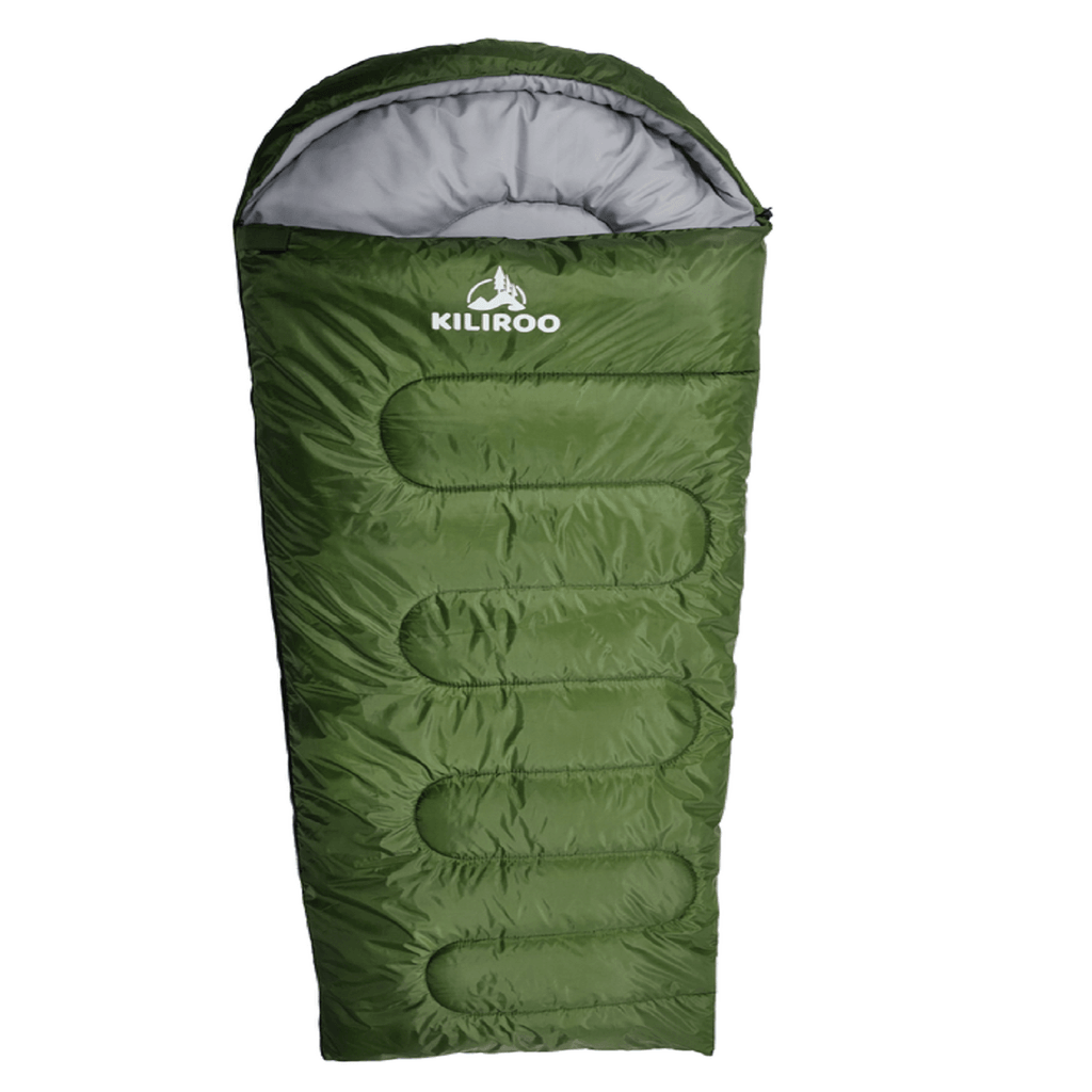 Buy KILIROO Sleeping Bag 500GSM Army Green discounted | Products On Sale Australia