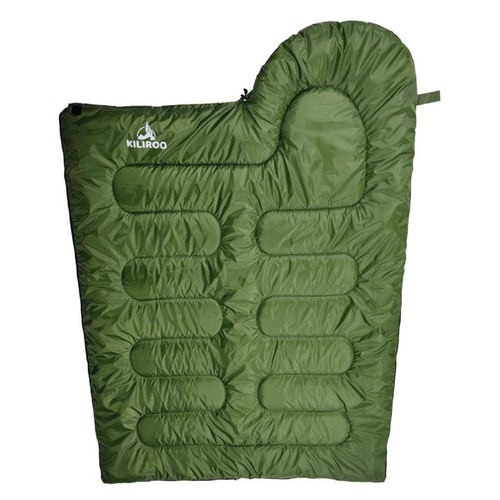 Buy KILIROO Sleeping Bag 500GSM Army Green discounted | Products On Sale Australia