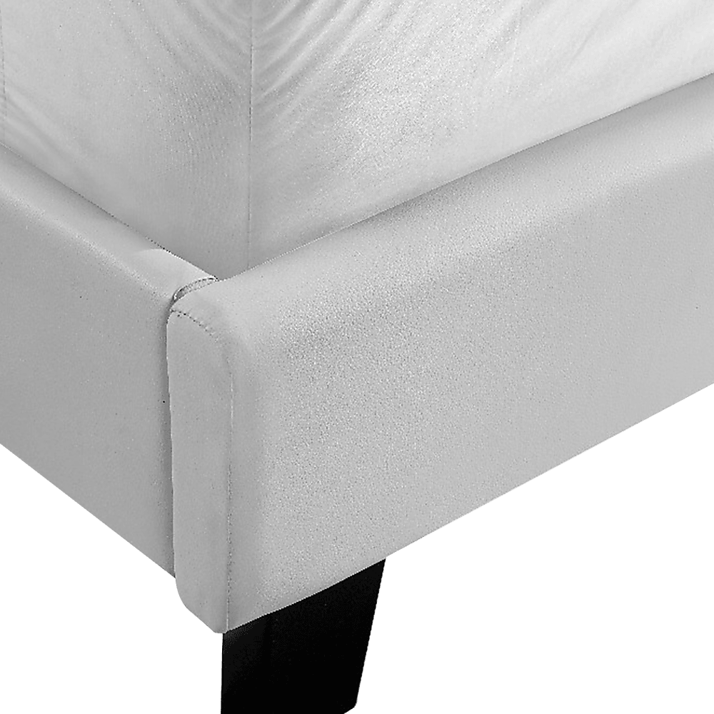 Buy King PU Leather Bed Frame White discounted | Products On Sale Australia