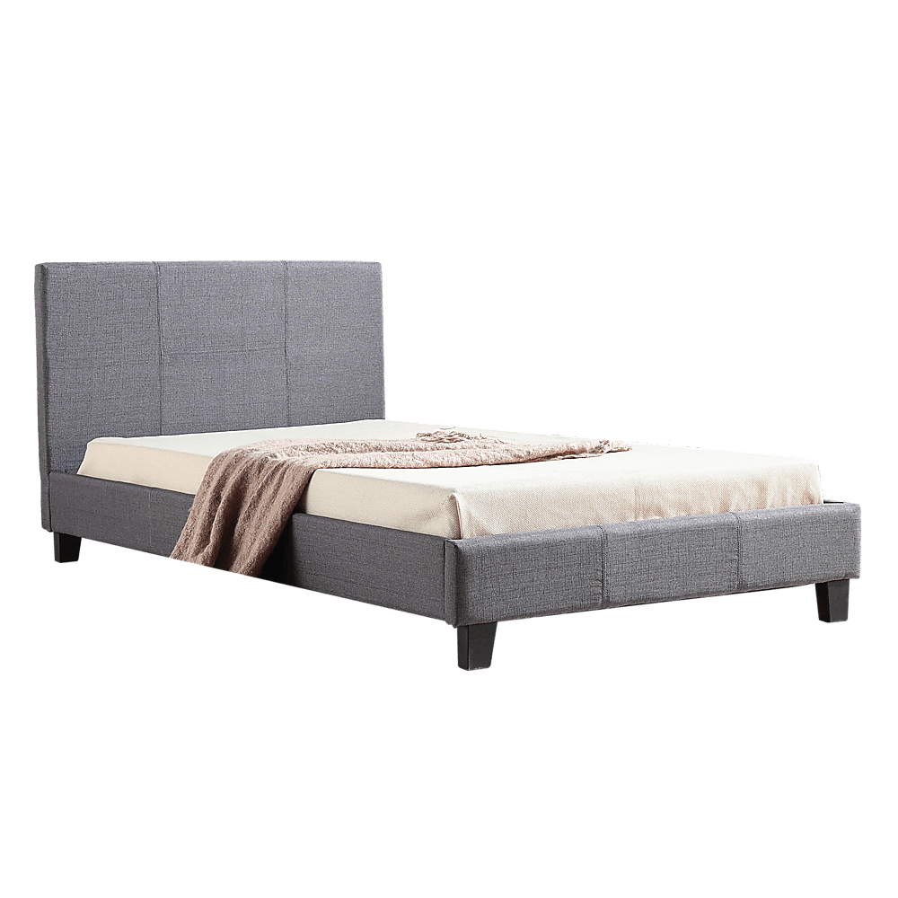 Buy King Single Linen Fabric Bed Frame Grey discounted | Products On Sale Australia