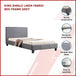 Buy King Single Linen Fabric Bed Frame Grey discounted | Products On Sale Australia