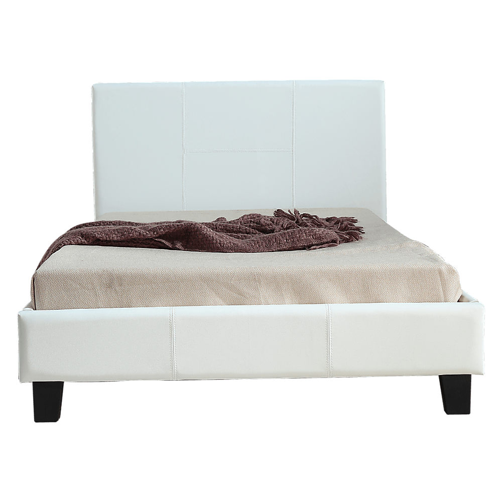 Buy King Single PU Leather Bed Frame White discounted | Products On Sale Australia