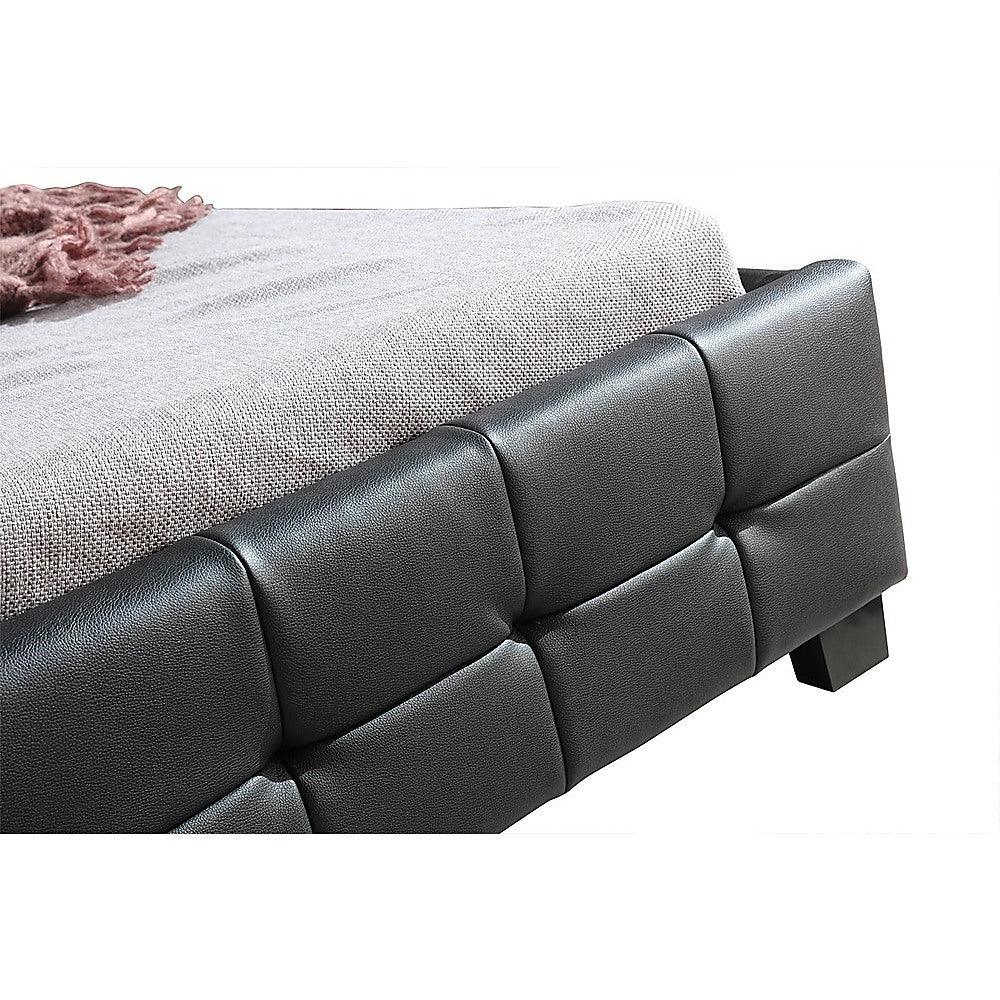 Buy King Single PU Leather Deluxe Bed Frame Black discounted | Products On Sale Australia