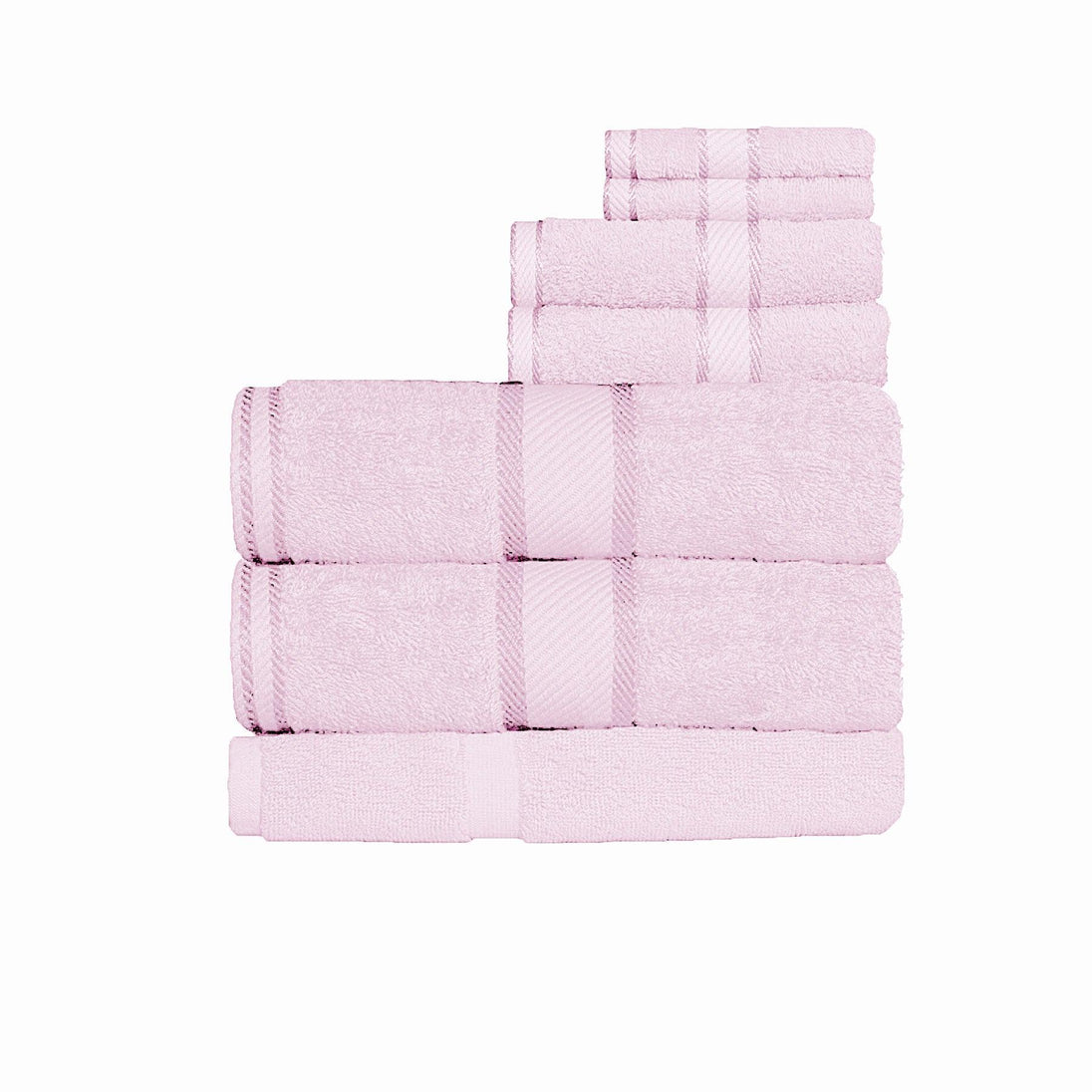 Buy Kingtex 550gsm Cotton 7 Pce Bath Sheet Set Baby Pink discounted | Products On Sale Australia