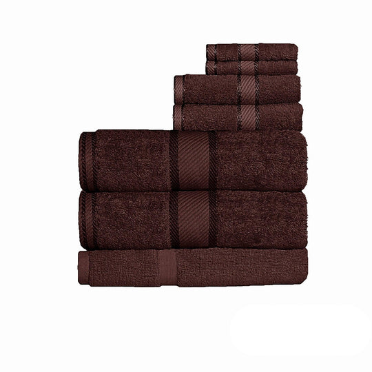 Buy Kingtex 550gsm Cotton 7 Pce Bath Sheet Set Chocolate discounted | Products On Sale Australia